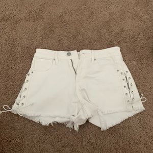Pacsun white denim shorts